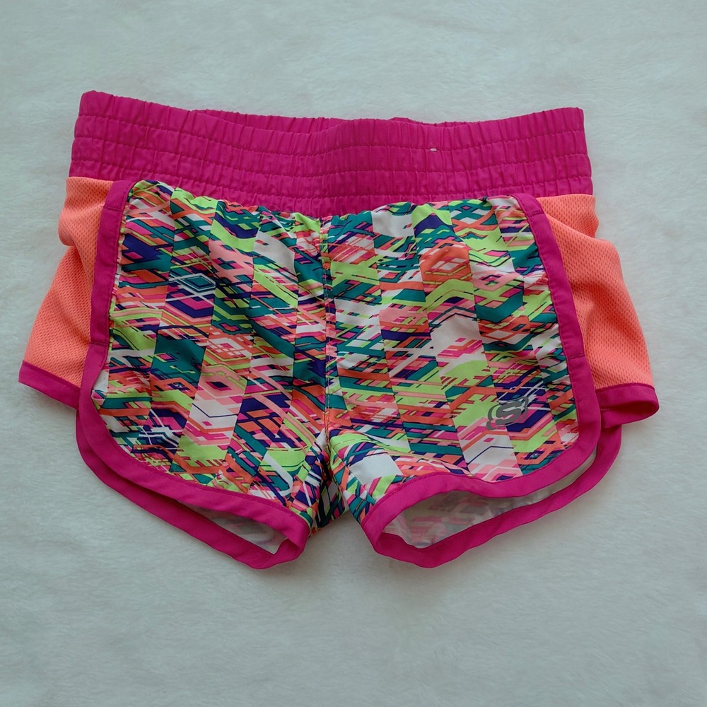 Skechers Active Shorts Kids 4 Pink Excellent Geometric Mesh Liner SKG518